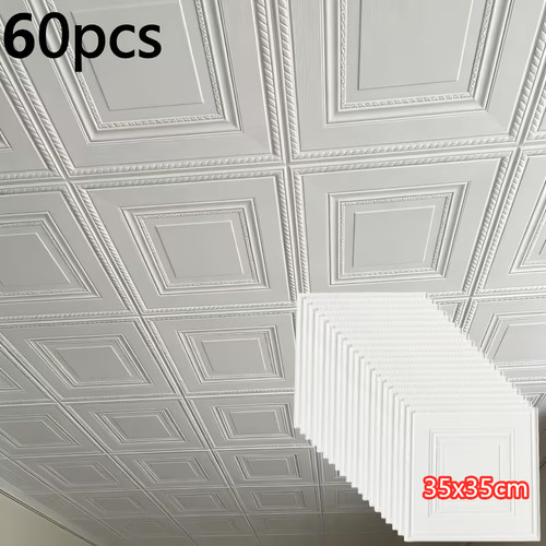 60pcs ceiling wall sticker - 3d,