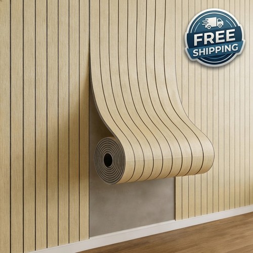 Wood grain wall panels - 3d, self