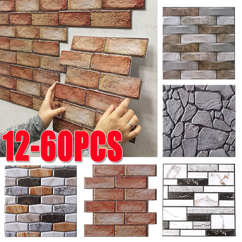 60pcs tile brick wall - 3d,