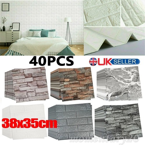 40pcs tile brick wall - 3d,