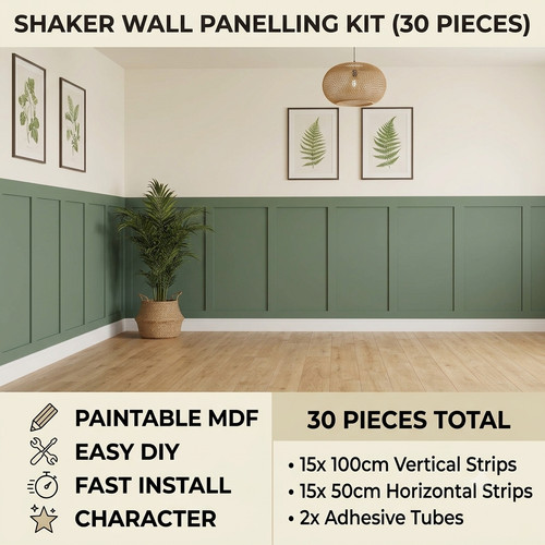 Shaker wall panelling kit - shaker,
