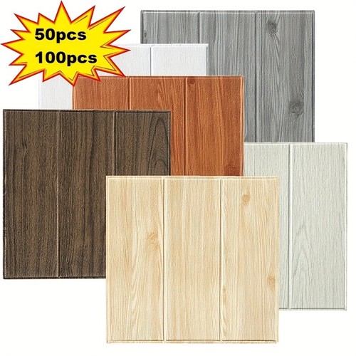Wood effect tile brick wall - effect,
