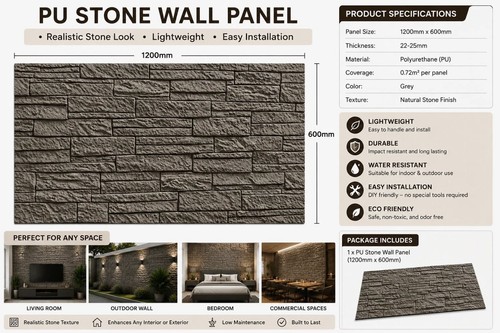 Stone effect wall - stone,